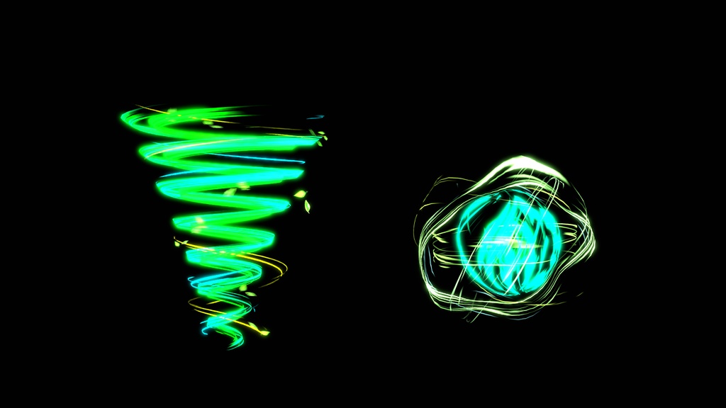 【Blender】 風エフェクト3D Wind Effect 3D