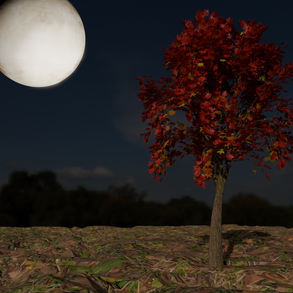 【Blender】 紅葉 autumn leaves 【Model】