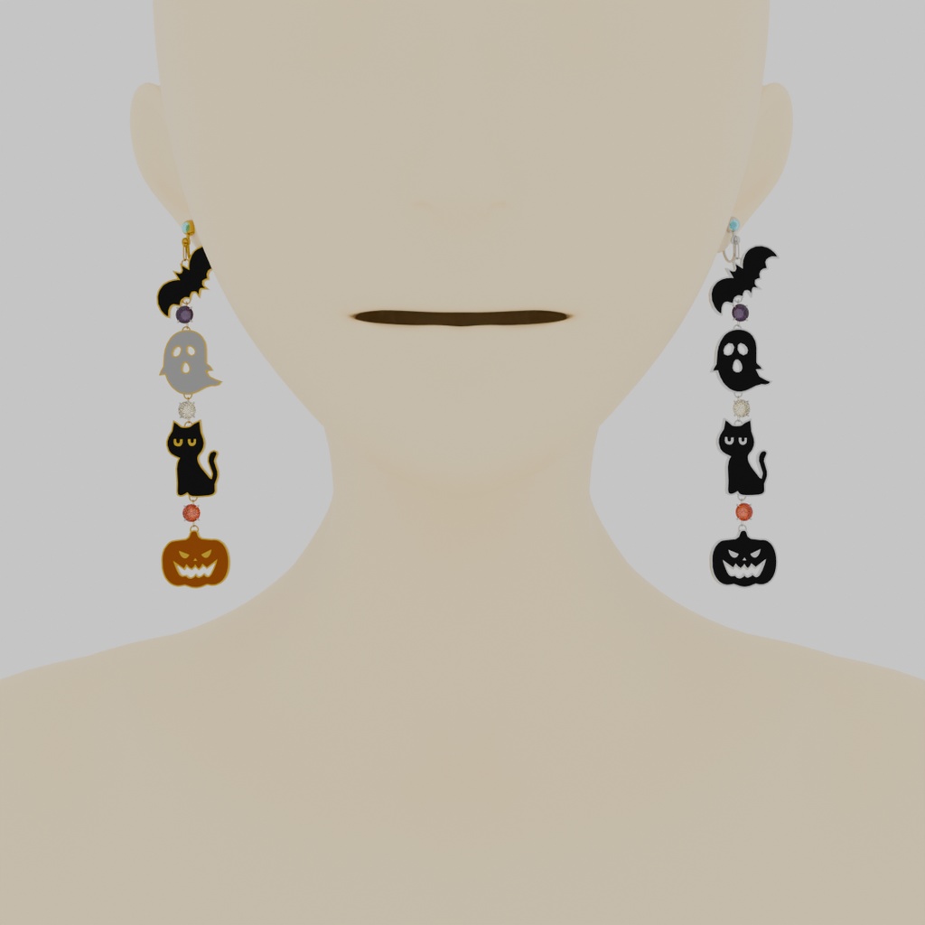 【Blender】 ハロウィンイヤリング halloween earing 【VRChat】