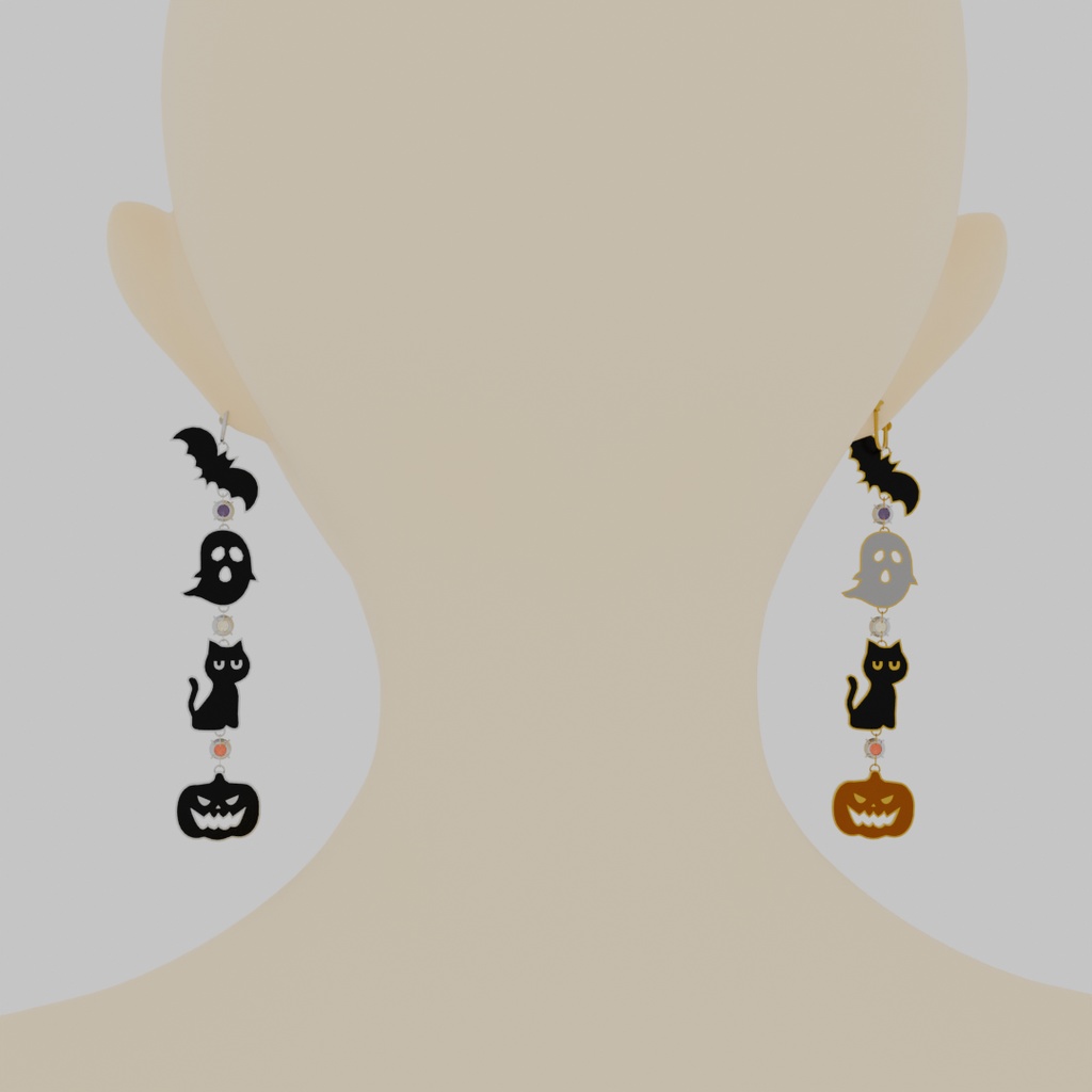 【Blender】 ハロウィンイヤリング halloween earing 【VRChat】