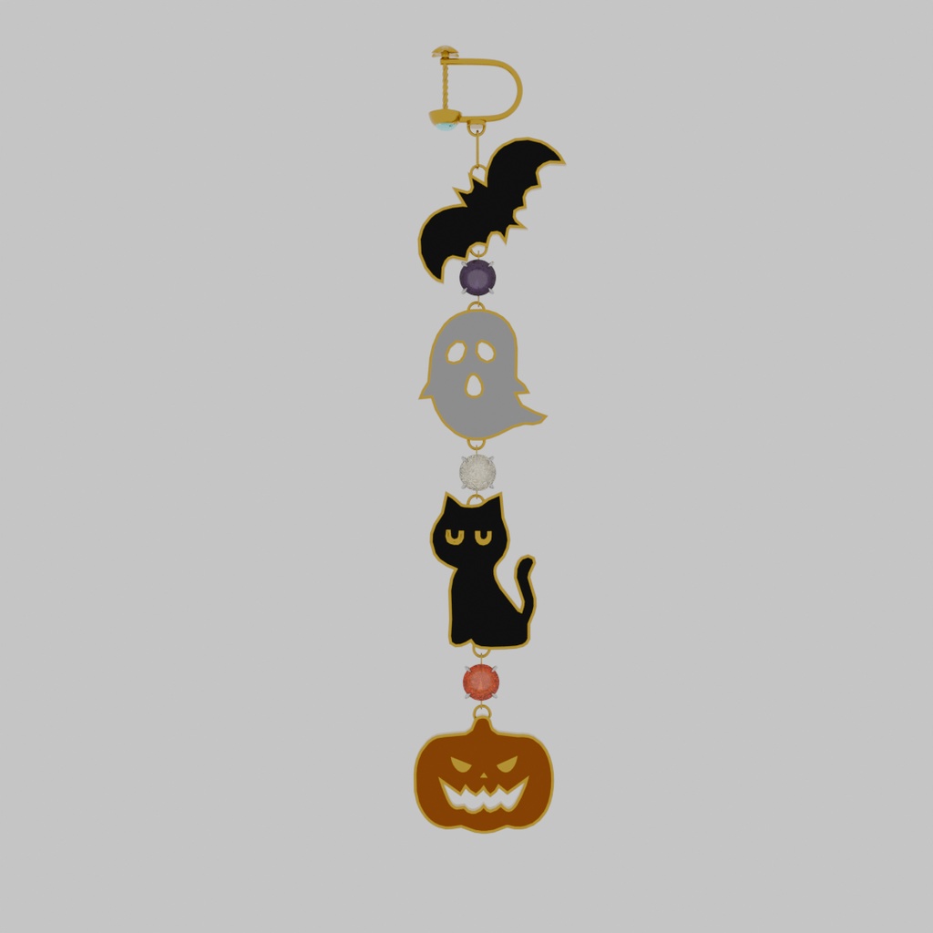【Blender】 ハロウィンイヤリング halloween earing 【VRChat】