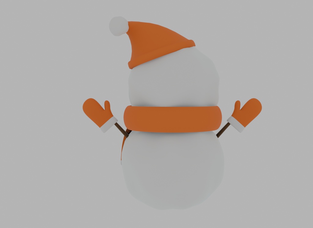 【Blender】 雪だるま snowman 【VRChat】