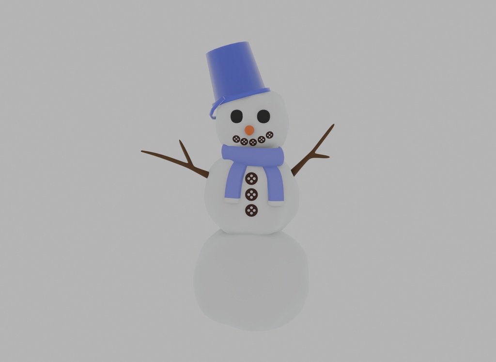 【Blender】 雪だるま snowman 【VRChat】