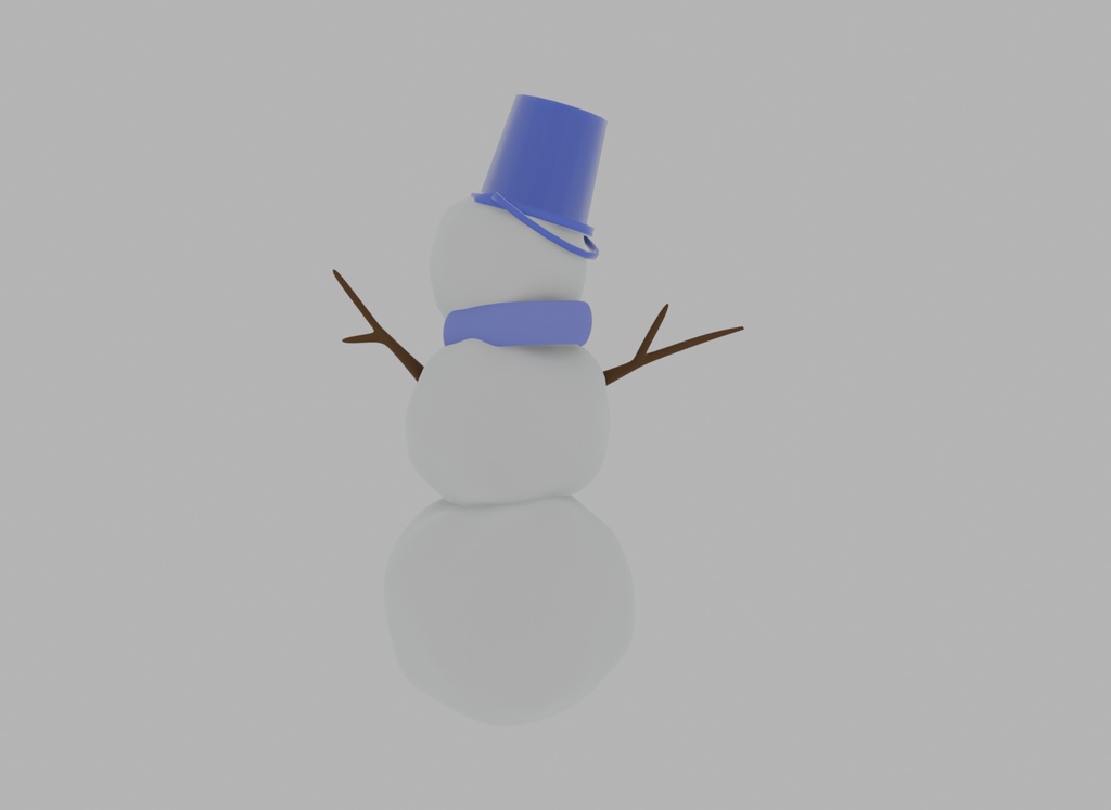 【Blender】 雪だるま snowman 【VRChat】