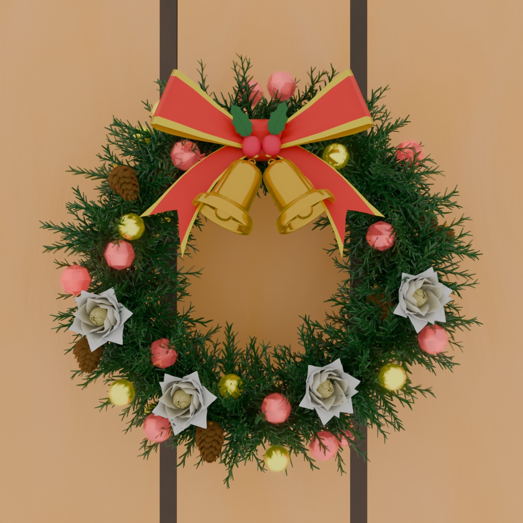 【Blender】 クリスマスリース christmas wreath【VRChat】