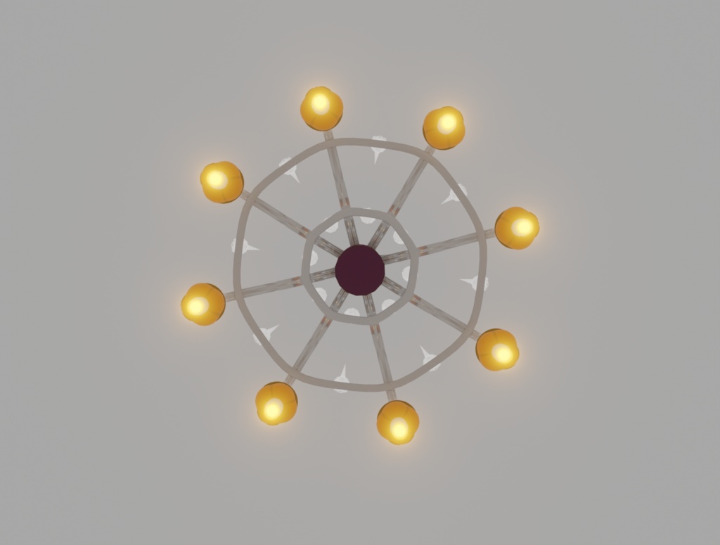 【Blender】 ハロウィン風シャンデリア halloween_chandelier【VRChat】