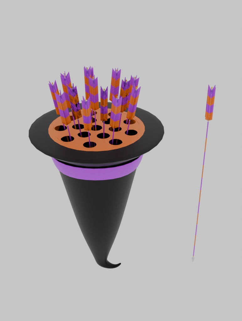 【Blender】ハロウィンの弓矢 halloween bow and arrow【VRChat】