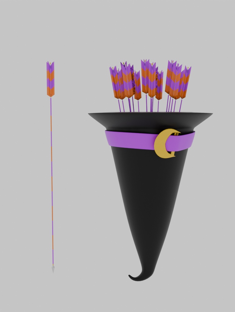 【Blender】ハロウィンの弓矢 halloween bow and arrow【VRChat】