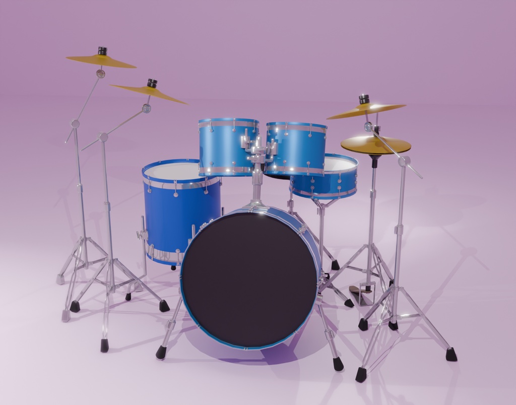 【Blender】ドラム　Drum【VRChat】