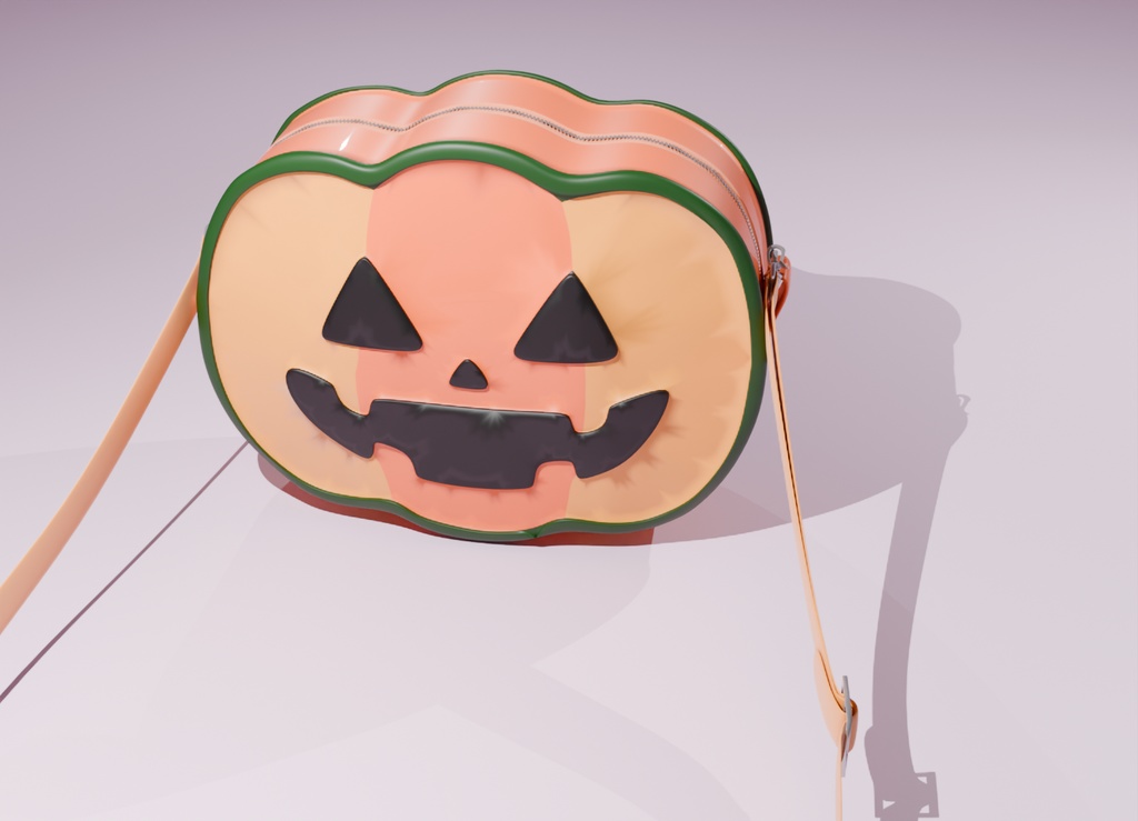 【Blender】ジャックオーランタンのカバン jack o lantern bag【VRChat】