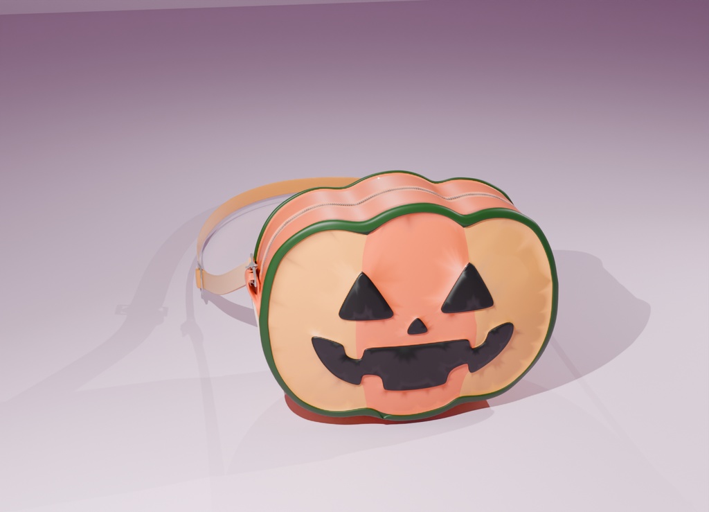 【Blender】ジャックオーランタンのカバン　jack o lantern bag【VRChat】