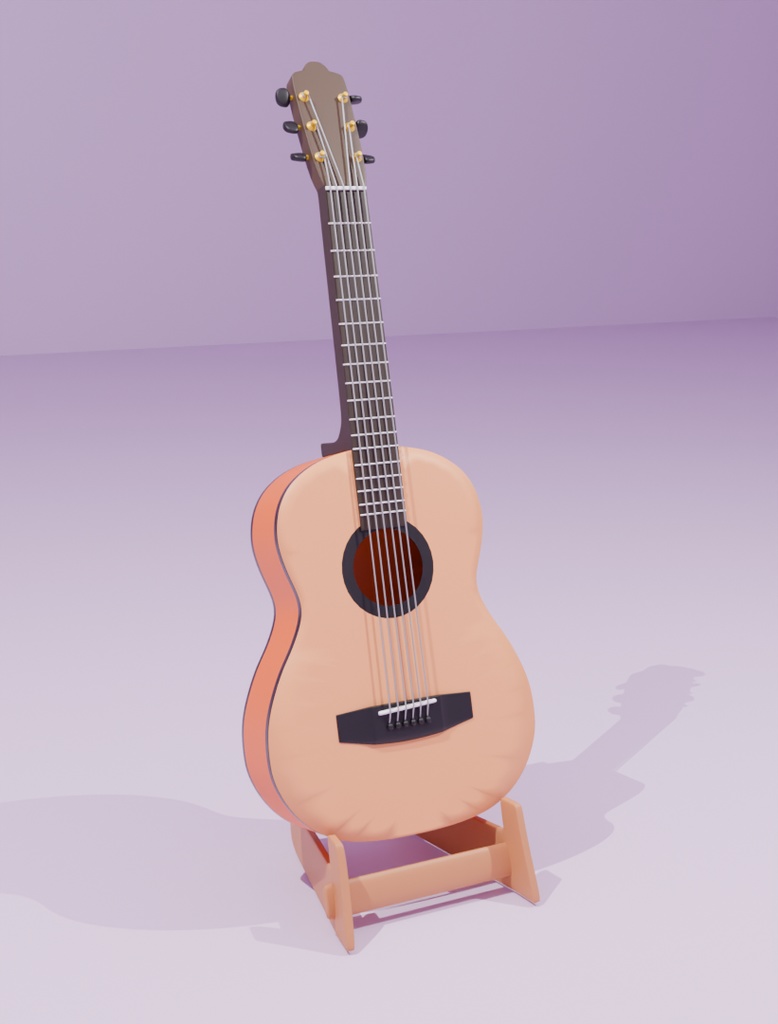 【Blender】アコースティックギター acoustic guitar【VRChat】