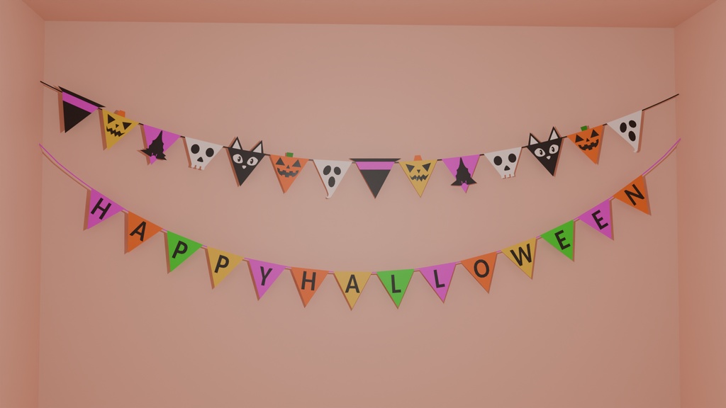 【Blender】ハロウィンガーランド halloween garland【VRChat】