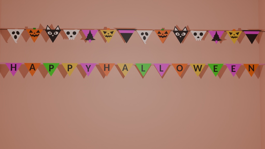 【Blender】ハロウィンガーランド halloween garland【VRChat】