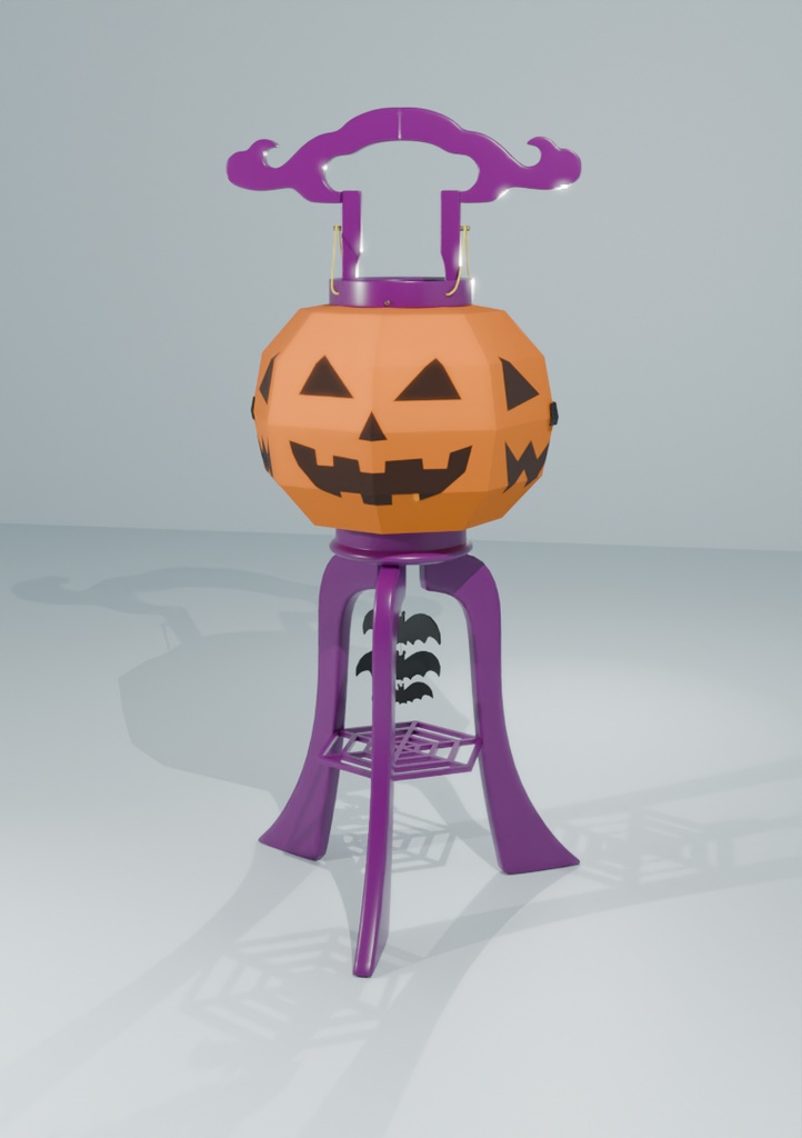 【Blender】 ジャックオーランタンの行燈 jack o lantern "andon"【VRChat】