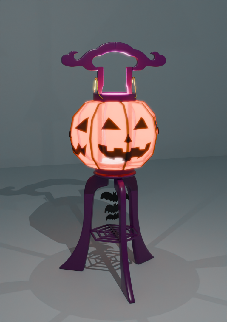 【Blender】 ジャックオーランタンの行燈 jack o lantern "andon"【VRChat】