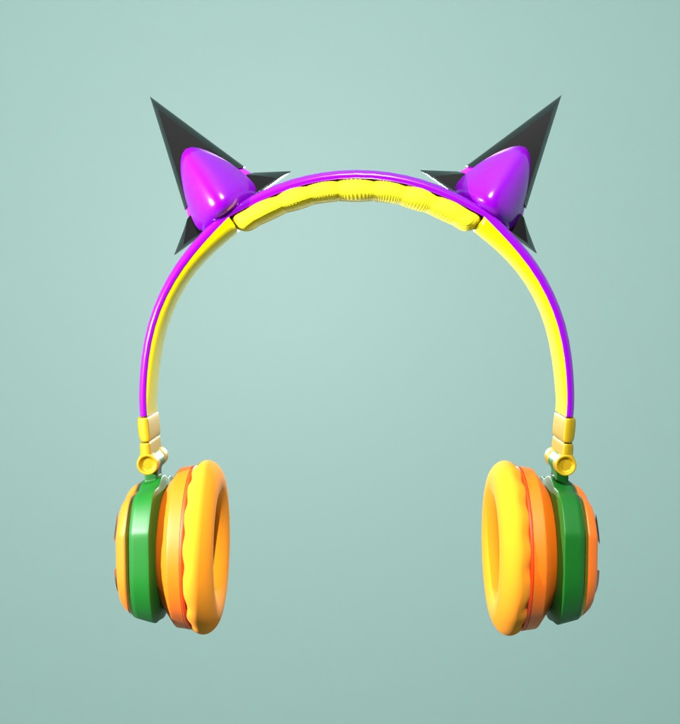 【Blender】 ハロウィンのヘッドフォン halloween headphones【VRChat】