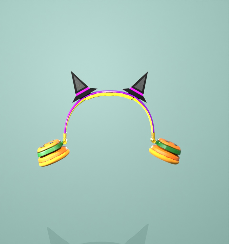 【Blender】 ハロウィンのヘッドフォン halloween headphones【VRChat】