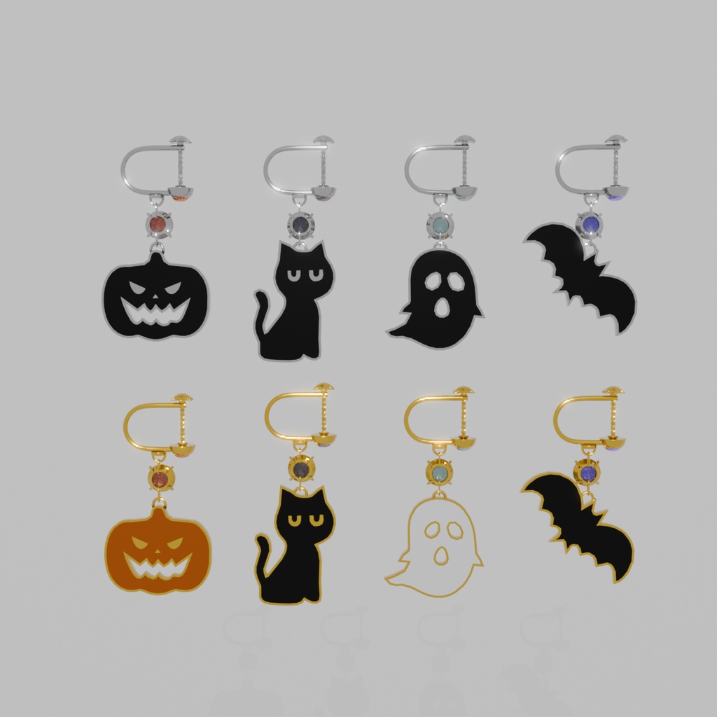 【Blender】 ハロウィンのイヤリングセット halloween earring set【VRChat】