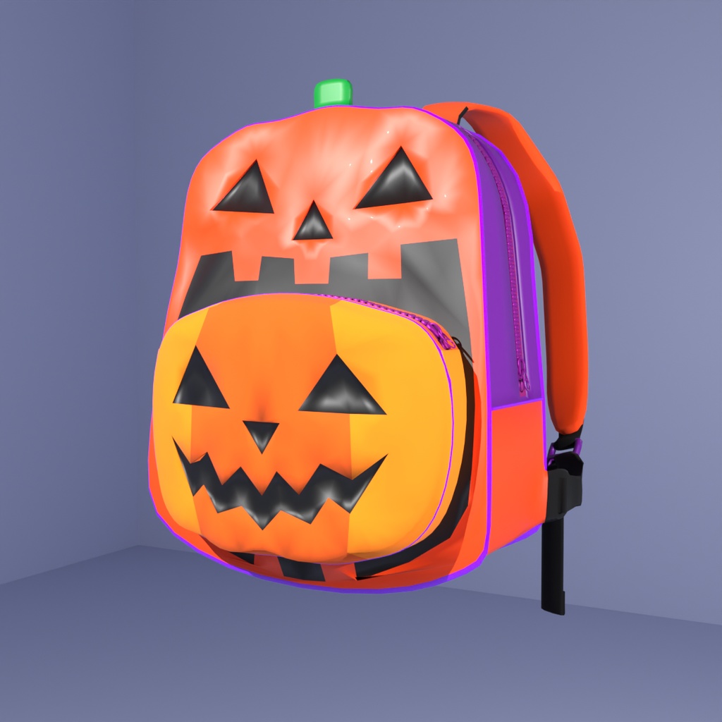 【Blender】ジャックオーランタンのリュックサック jack o lantern backpack【VRChat】
