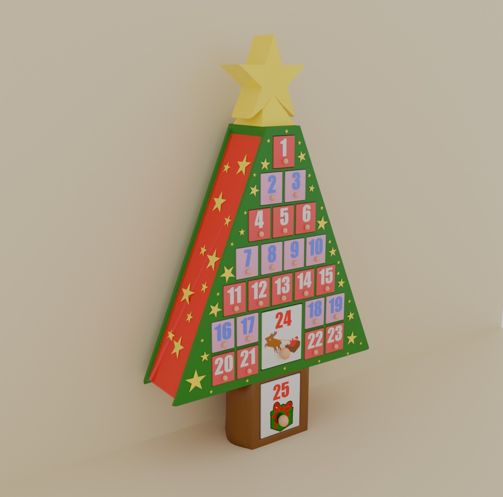 【Blender】 クリスマスのアペンドカレンダー append calendar【VRChat】