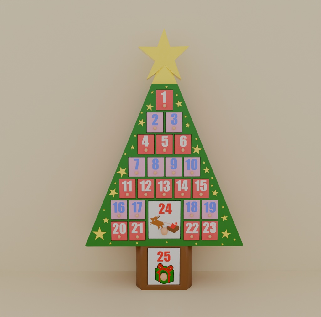 【Blender】 クリスマスのアペンドカレンダー append calendar【VRChat】
