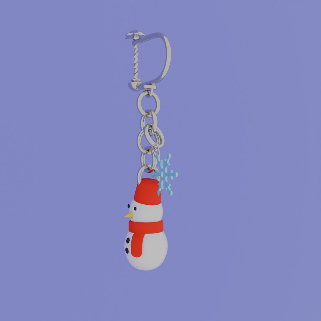 【Blender】 雪だるまのイヤリング snowman earing 【VRChat】