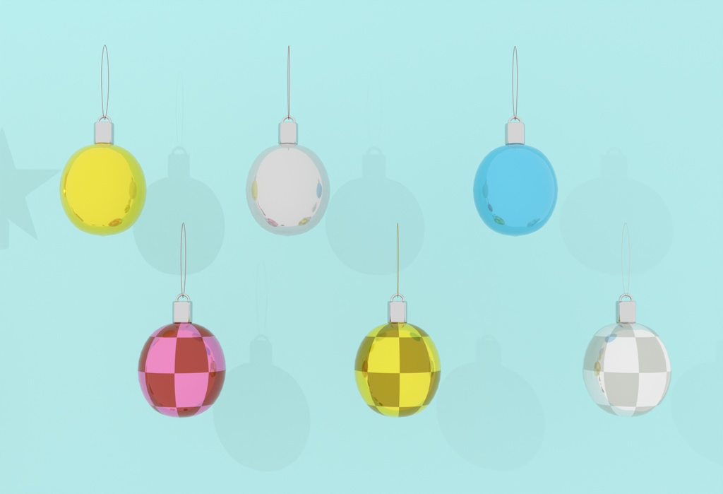 【Blender】 クリスマスオーナメントセット christmas ornament set 【VRChat】