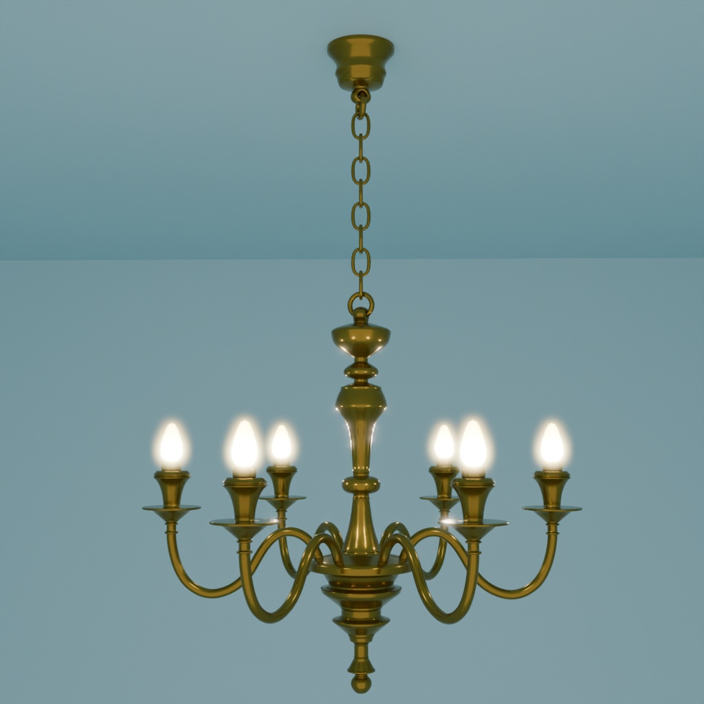【momochan】クラシックシャンデリア Blender】 クラシックシャンデリア classic chandelier【VRChat
