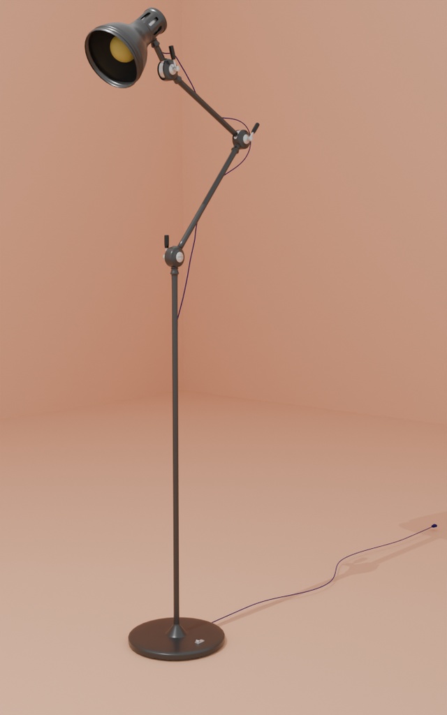 【Blender】 シンプルスタンドライト・アームライト simple stand light, arm light【VRChat】