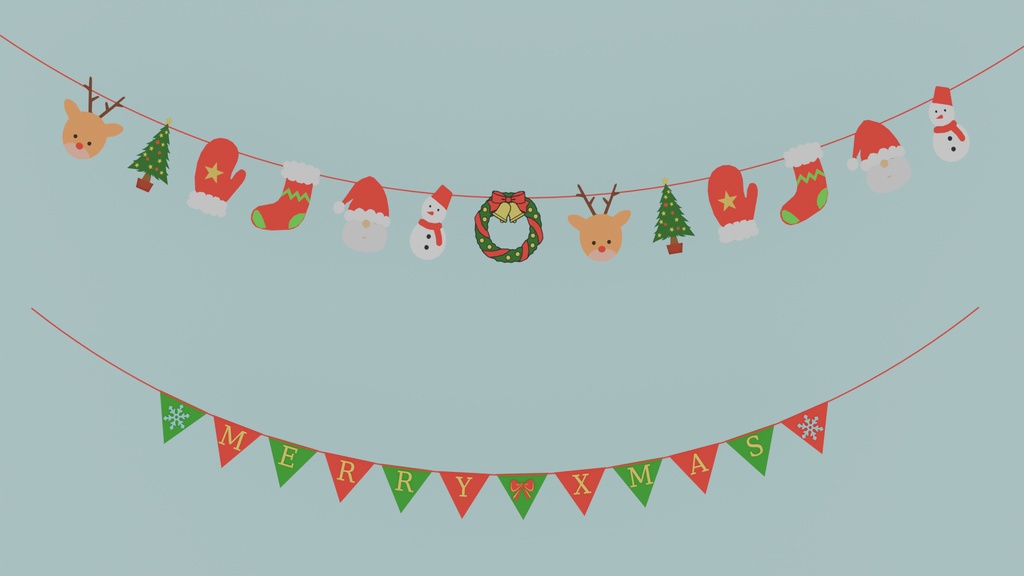 【Blender】 クリスマスガーランド christmas garland【VRChat】