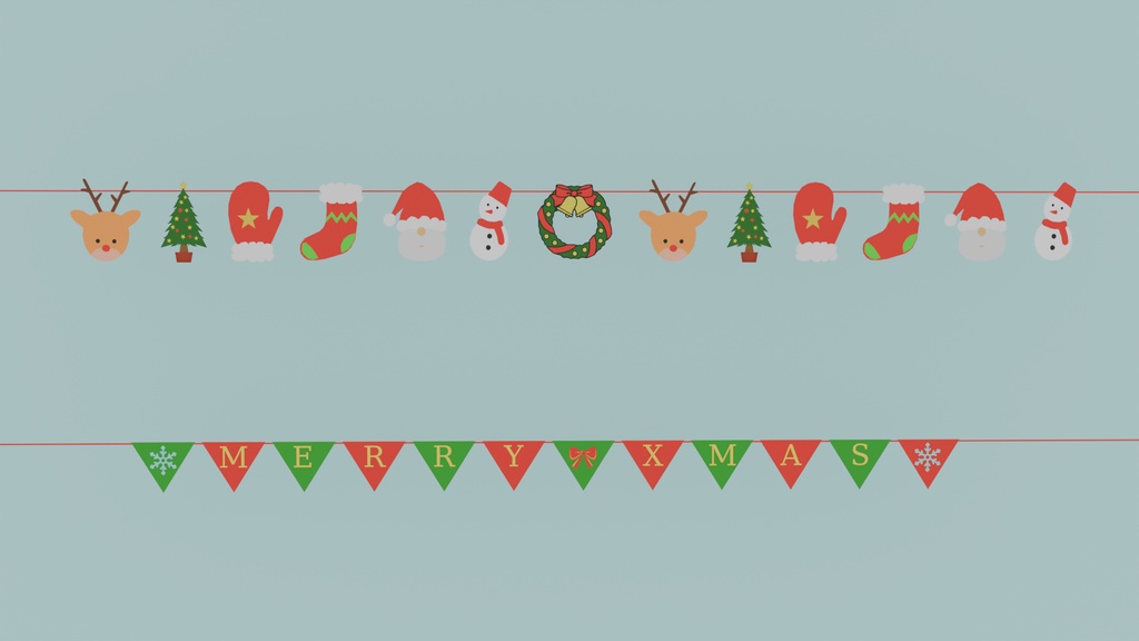 【Blender】 クリスマスガーランド christmas garland【VRChat】