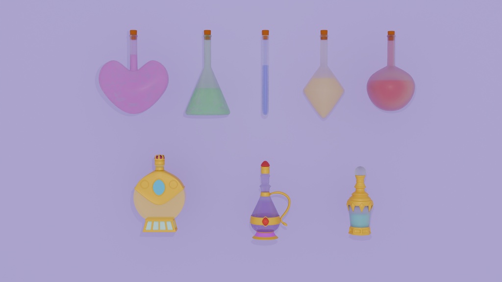 【Blender】 ポーションセット potion set【VRChat】