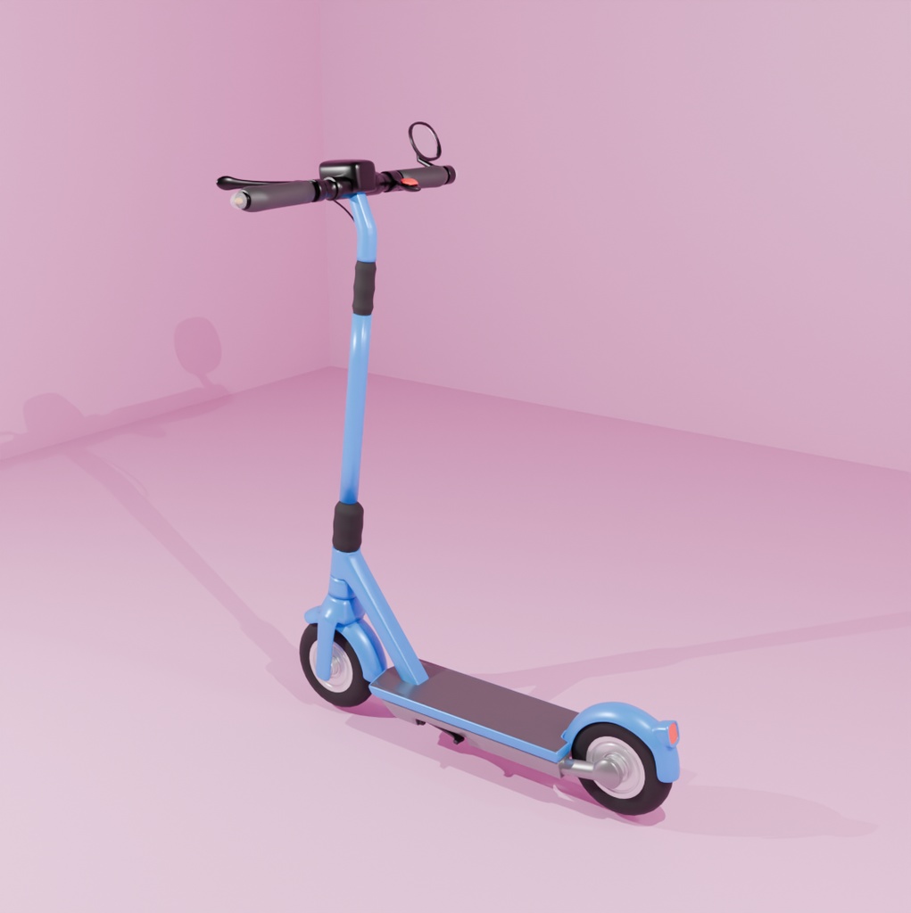 【Blender】 かわいい電動キックボード kawaii kick e-scooter【VRChat】