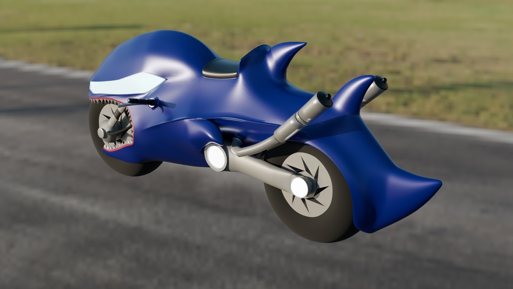 【Blender】 サメのバイク shark motorcycle【VRChat】