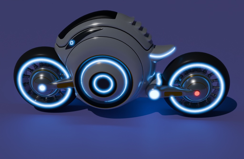 【Blender】 太っちょSFバイク fat sci-fi motorcycle【VRChat】