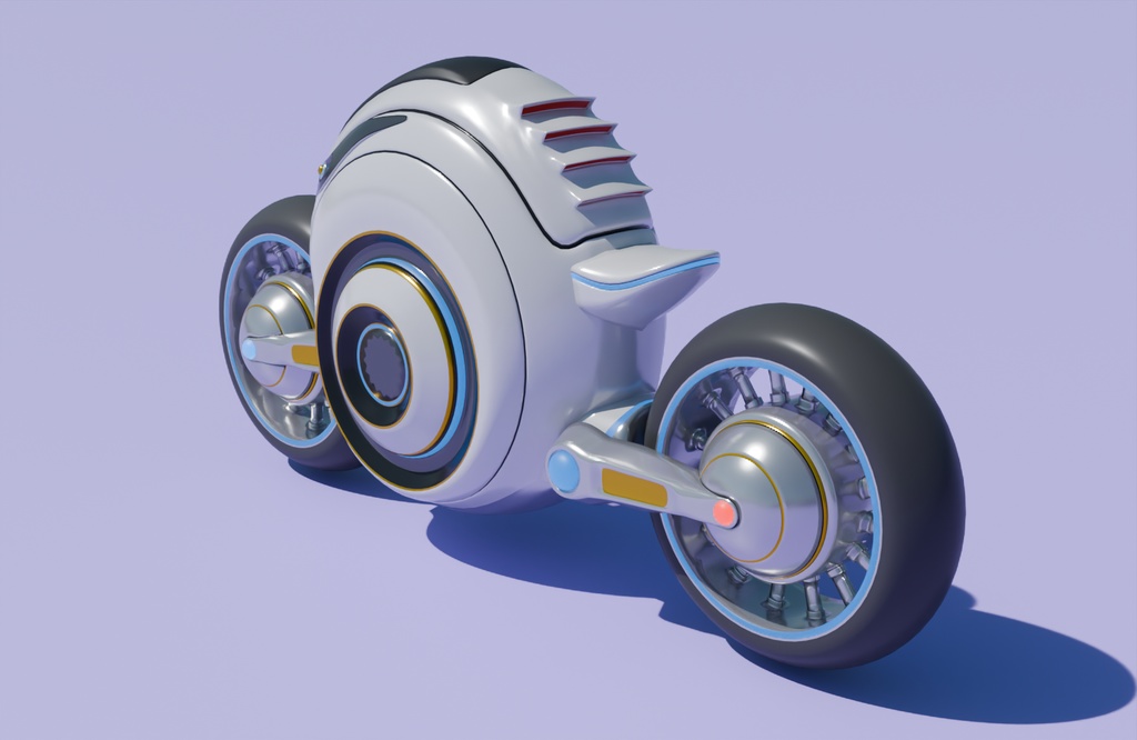 【Blender】 太っちょSFバイク fat sci-fi motorcycle【VRChat】