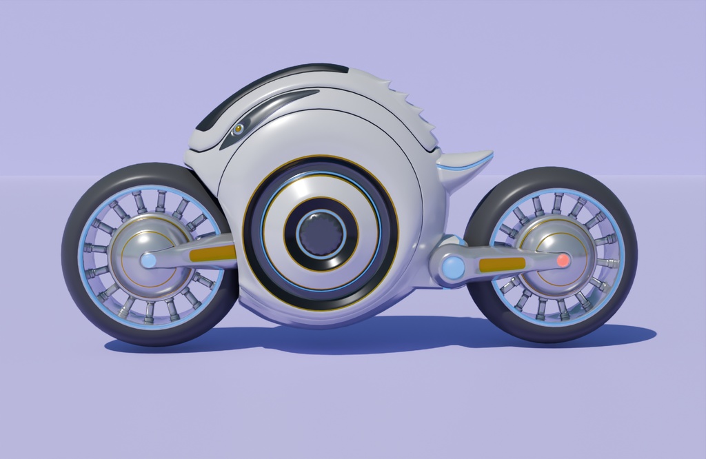 【Blender】 太っちょSFバイク fat sci-fi motorcycle【VRChat】