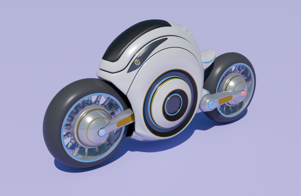 【Blender】 太っちょSFバイク fat sci-fi motorcycle【VRChat】