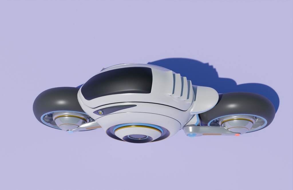 【Blender】 太っちょSFバイク fat sci-fi motorcycle【VRChat】