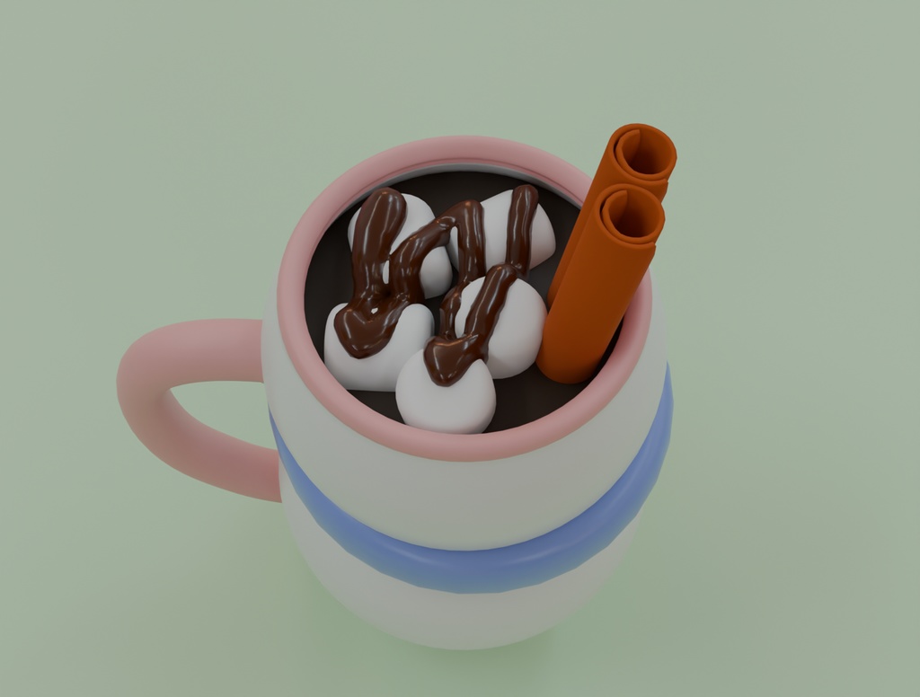 【Blender】 雪だるまのマグカップ snowman mug【VRChat】