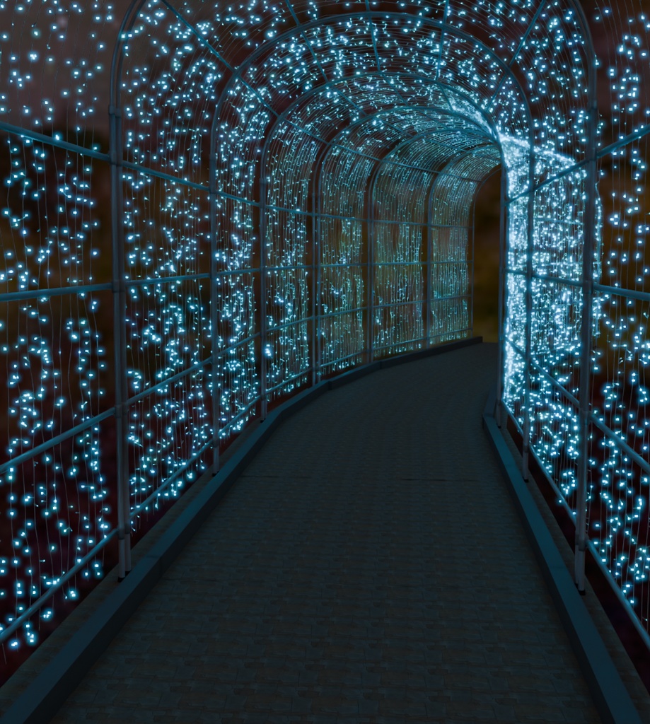 【Blender】 イルミネーショントンネル illumination tunnel 【VRChat】