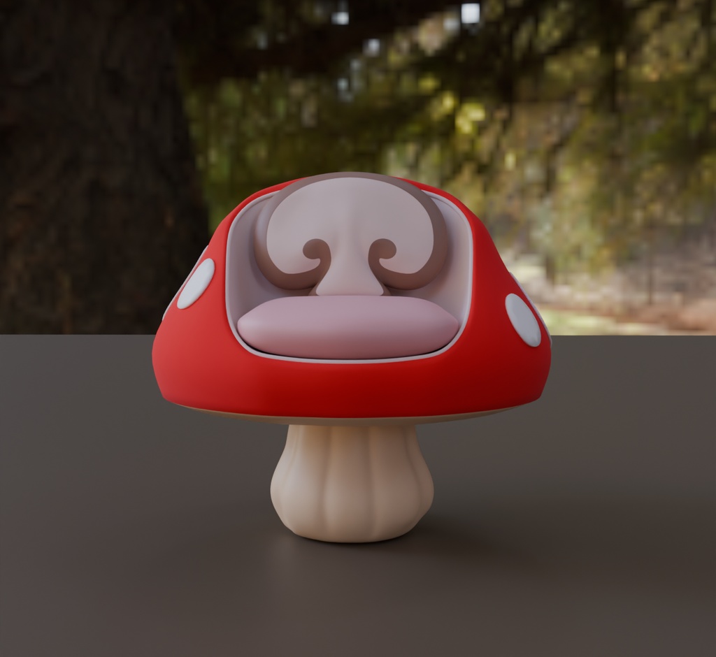 【Blender】 キノコの椅子 mushroom chair 【VRChat】