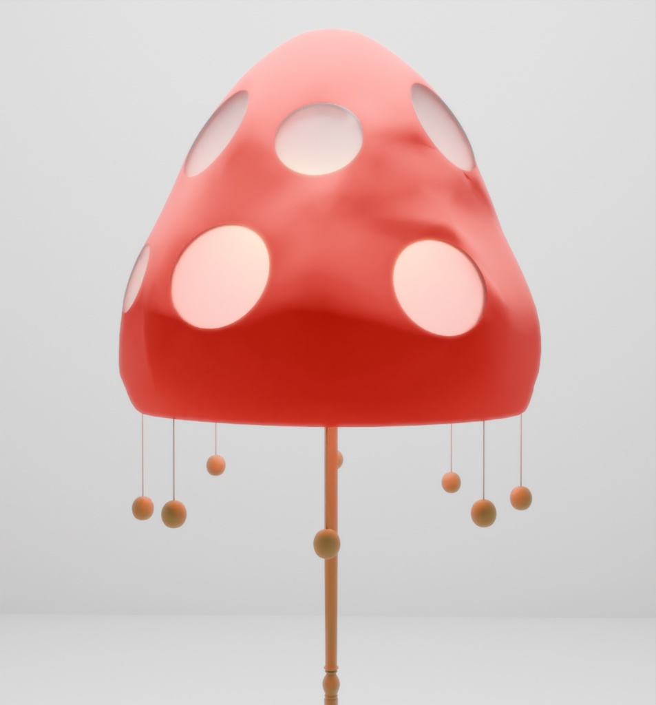 【Blender】 キノコのランプセット mushroom lamp set 【VRChat】