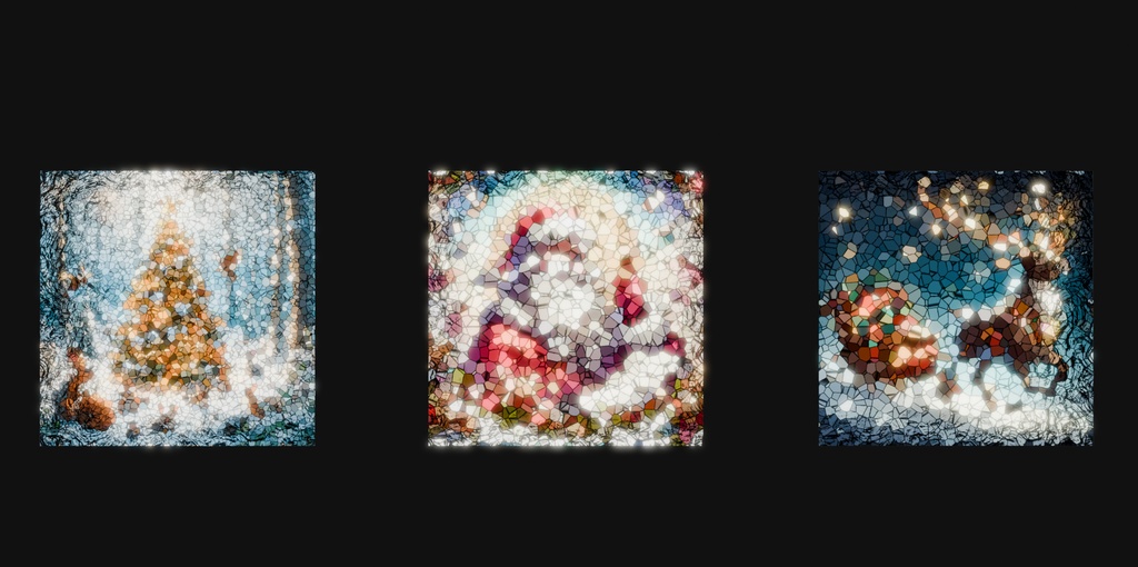【Blender】 クリスマスのステンドグラス christmas stained glass