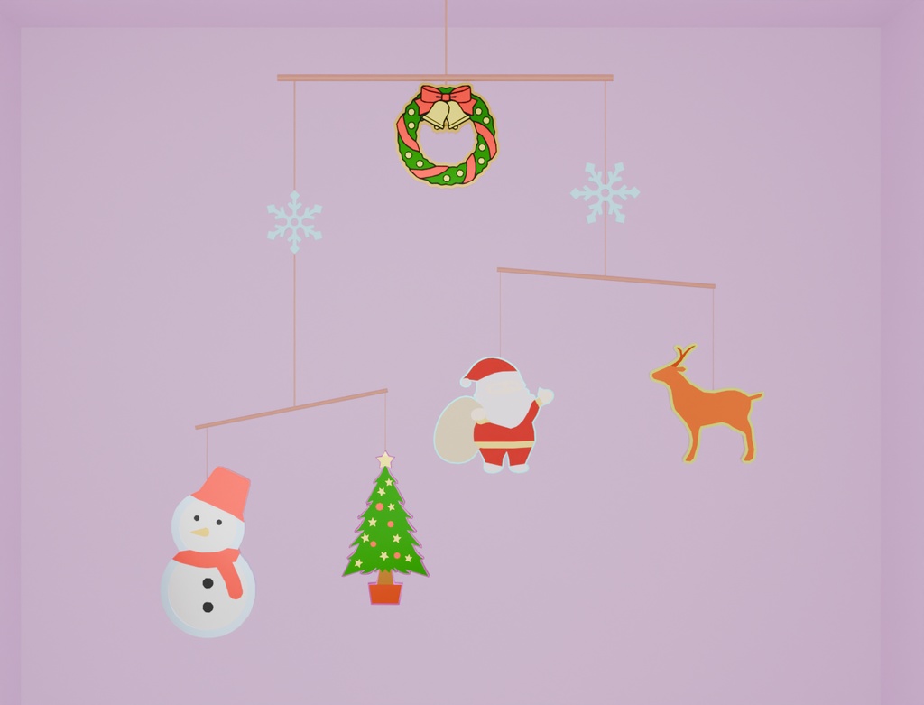 【Blender】 クリスマスモービル Christmas Mobile【VRChat】