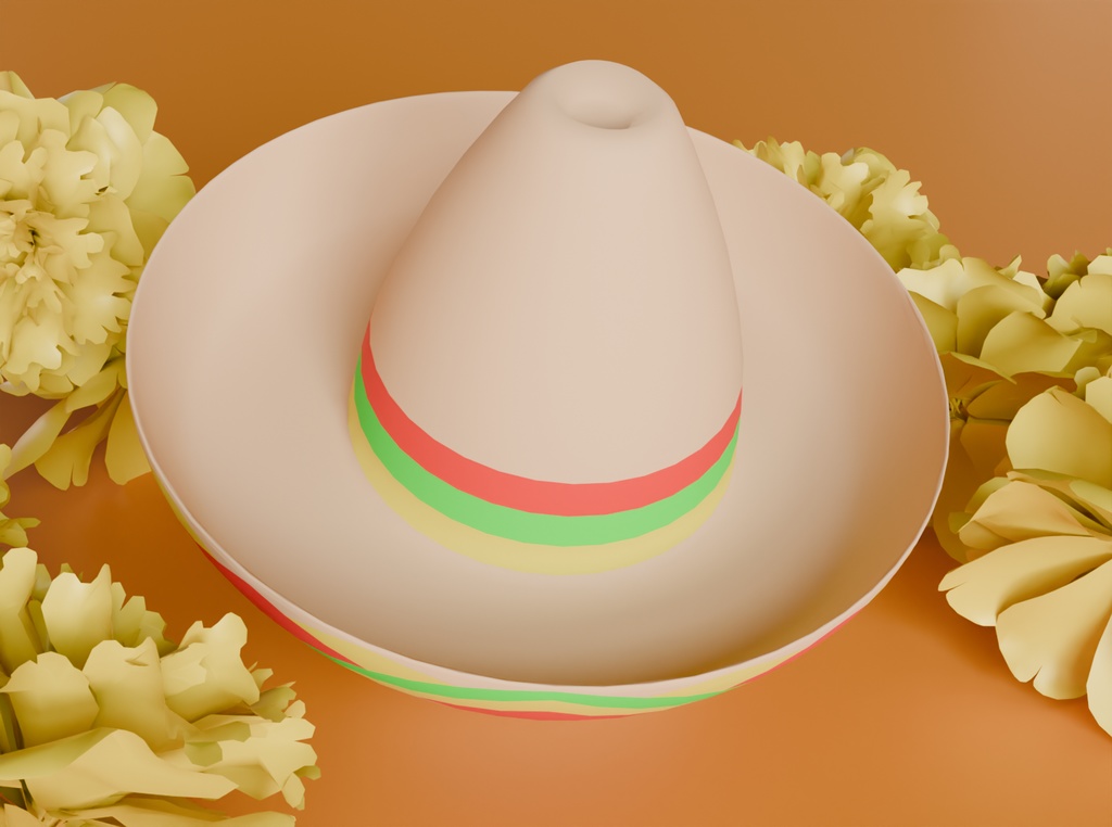 【Blender】 死者の日の髑髏君 Day of the Dead skull【VRChat】