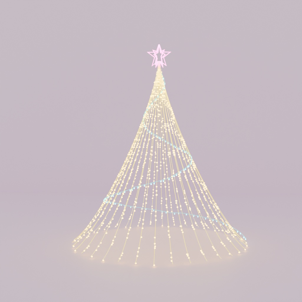 【Blender】 クリスマスツリーイルミネーション Christmas tree illumination【VRChat】