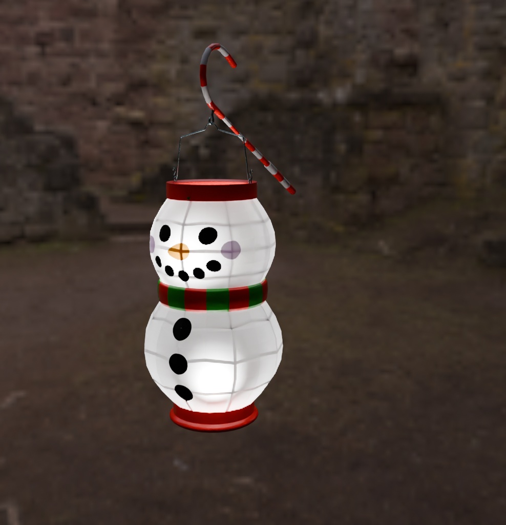 【Blender】 雪だるまの手持ち提灯 Snowman handheld lantern【VRChat】