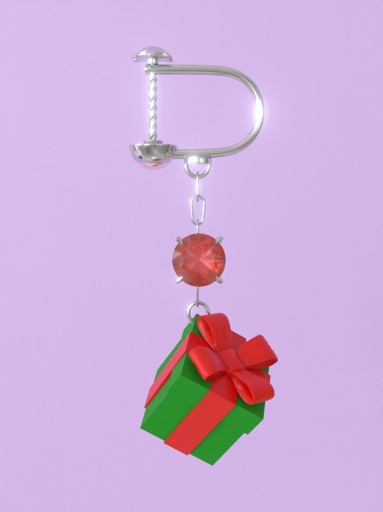 【Blender】 クリスマスオーナメントイヤリングセット christmas ornament earring set【VRChat】